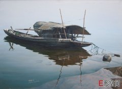 程继光 风景油画《渔船之三》